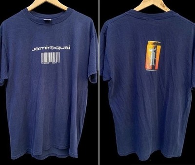 b*8様 Jamiroquai Tシャツ ネイビー Mサイズ 90s Jamiroquai Canned Heat 2 side Navy Unisex Graphic T shirt vtg