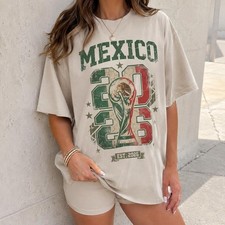 Retro Mexican Soccer Shirt, Mexican Football Graphic Tee