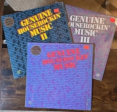 Genuine Houserockin' Music I II & III 3 Vinyl LPs 1986-88 IN SHRINK NM/NM BLUES - Image 1 of 4
