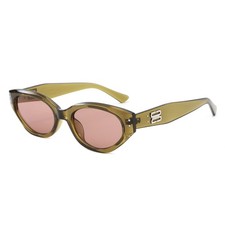 Retro Oval Cat Eye Sunglasses Slim Vintage UV400 Fashion Women Shades