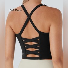 Halara Cropped Yoga Tank Top D-F Cups medium