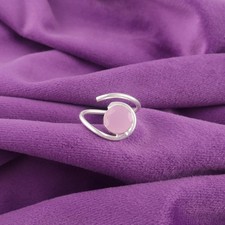 925 Silver Natural Rose Chalcedony Band Black Friday Ring Jewelry Size All Size