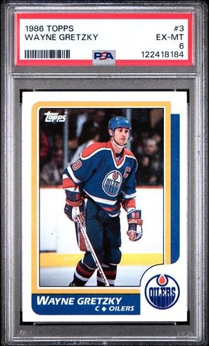 1986 Topps Hockey - Wayne Gretzky #3 PSA 6