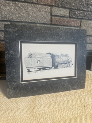 1987 Great Northern Railway Double Matted Print Embossed By H.L Scott III