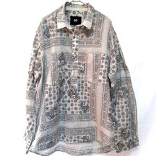 D&G Dolce & Gabbana all-over print long-sleeved shirt gray 100% cotton