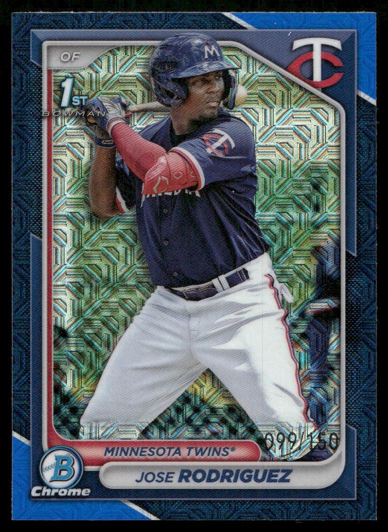 2024 Bowman #BCP-71 Jose Rodriguez Chrome Prospects Mojo Blue Refractors #/150