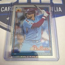 Topps 2025 Series 1 1990 Chrome Silver Pack Bryce Harper Phillies Refractor