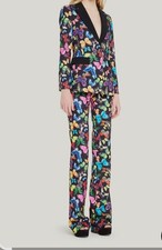 Alice + Olivia Teeny Butterfly Multicolored Fit And Flare Bootcut Pants SIZE 14