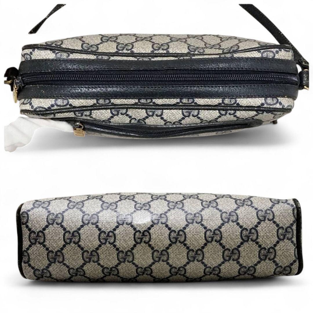 GUCCI Old GG Supreme PVC Shoulder Bag Navy Authentic Vintage Classic thumbnail 5