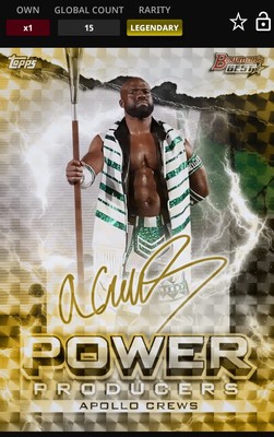 WWE Topps Slam Digital 2021 Bowman s Best Apollo Crews CC15