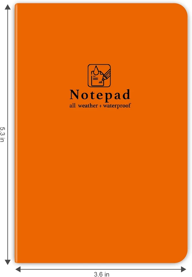 4 Pack Waterproof Tearproof Notepad 5.3X3.6 Inch Pocket Size 24 Sheets - Image 3 of 4