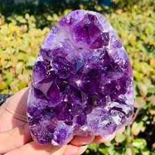2.33LB Natural Amethyst geode quartz cluster crystal specimen Healing