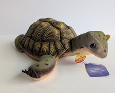 Authentic Vintage Steiff Plush Turtle Slo Rubber Shell Germany