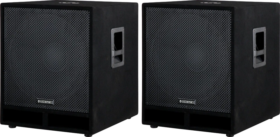 Enceinte Caisson de Basse Passive Hautparleur DJ PA 18" 1800W Subwoofer Set 2x - Photo 1/4