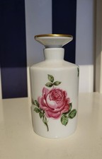 Alka-Kunst Alboth & Kaiser Bavaria Karaffe Flasche Weiß Rose Goldrand Topzustand