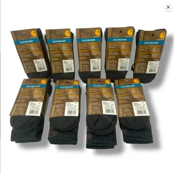 (18对)Carhartt女式重型保暖船袜冷齿轮羊毛混纺 — 第 2/4 张图片