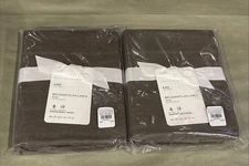 Set of 2 New Pottery Barn Belgian Flax Linen KING Pillow Shams Mocha 36" x 20"
