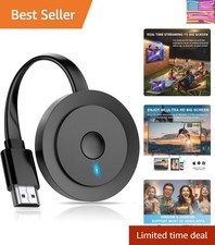 4K Wireless HDMI Display Adapter, Screen Mirroring Receiver for i-Phone, i-Pa...