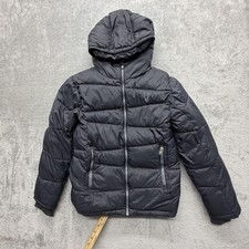 Spyder Jacket Boys XL 18/20 Gray Puffer Hooded Insulated Full Zip Ski Coat