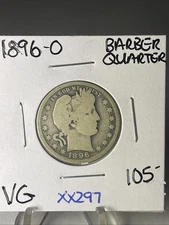 KEY BETTER DATE 1896 O BARBER QUARTER   In Very Good Condition XX297