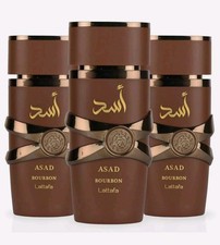Asad Bourbon Eau De Parfum Spray 100ML 3.4 OZ By Lattafa PACK OF 3 
