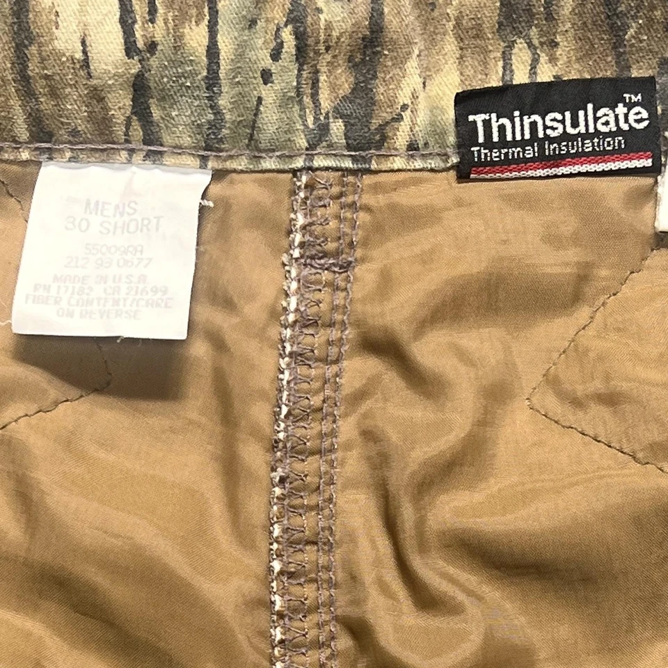 Vintage Walls Camo Pants Mens 30x29 Blizzard Pruf Realtree Thinsulate Made US - Image 2 of 4