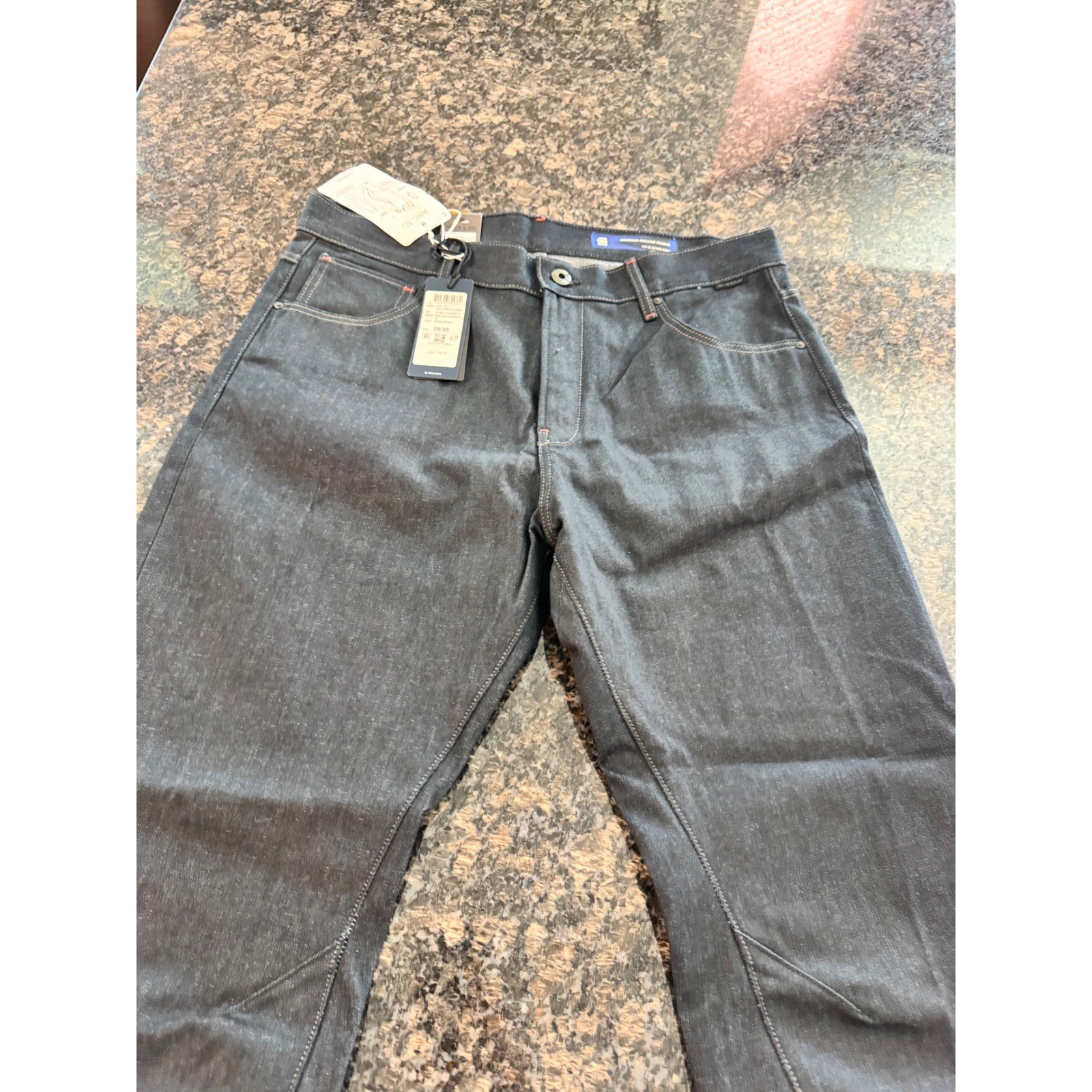 G-Star RAW Grip 3D Relaxed Tapered Jeans Mens Dark Indigo Raw Denim NWT image 6