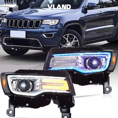 VLAND LED Projektor Scheinwerfer Für 2014 22 Jeep Grand Cherokee W/Startup (E9)