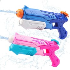 2 Pack Water Gun for Kids  Adults   300cc Long Range Pink Squirt Gun Water Blas