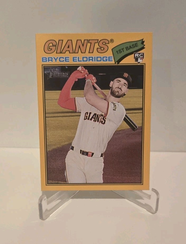 2026 Topps Heritage Dark Yellow SP Parallel #310: Bryce Eldridge RC Giants MLB