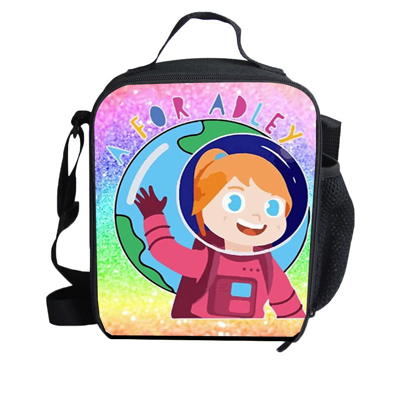A For Adley Insulated Lunch Bag School Snack Picnic Lunchbox Travel