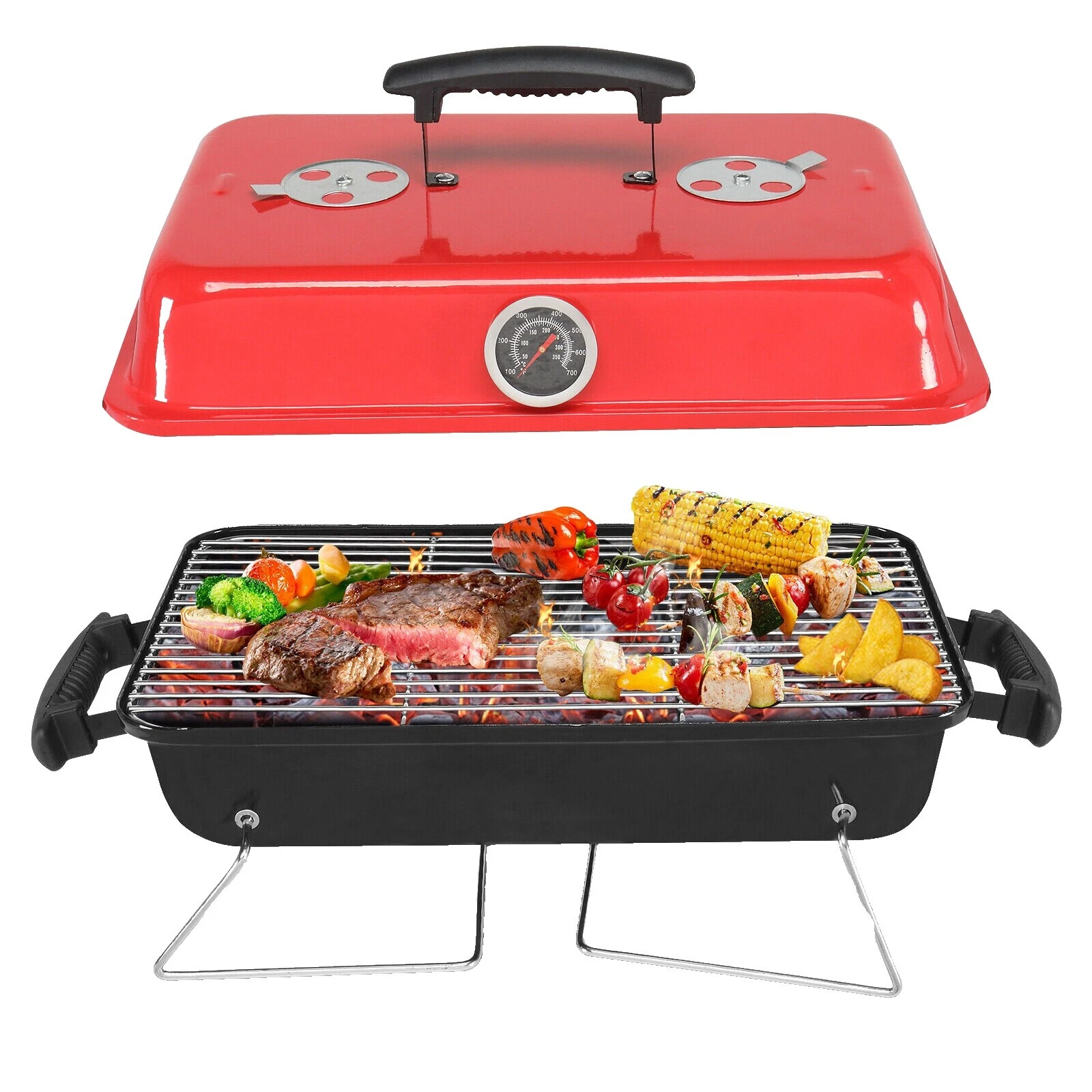 Multicolor Carbón Barbacoas, parrillas y fumadores