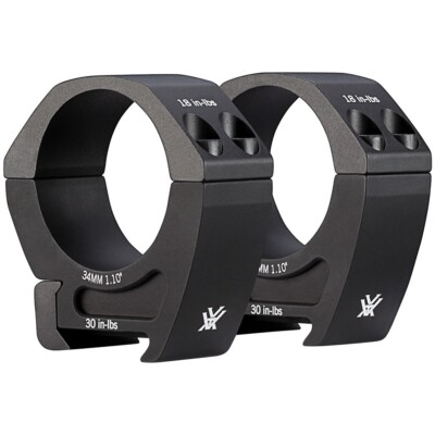 Vortex Optics Pro Riflescope 34mm Rings Med - 1.10''