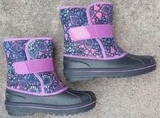 Children's Place Girls Hook and Loop Strap Winter Snow Boots Size 4