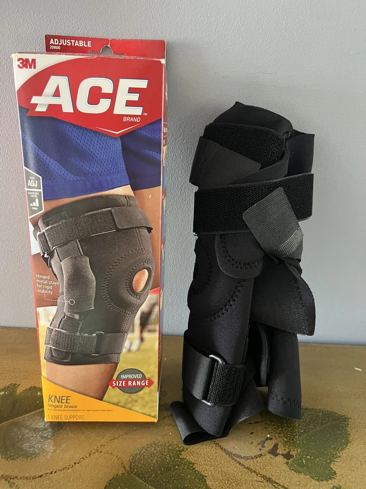Rodillera con bisagras ACE, ayuda a apoyar la rodilla débil, lesionada, artrítica o dolorida, O... Foto 4 de 4
