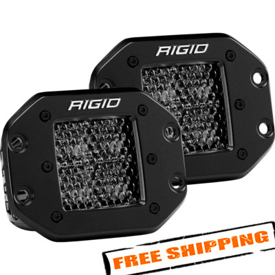 Rigid Industries 212513BLK D-series Pro Spot Diffused Midnight Flush Mount Pair