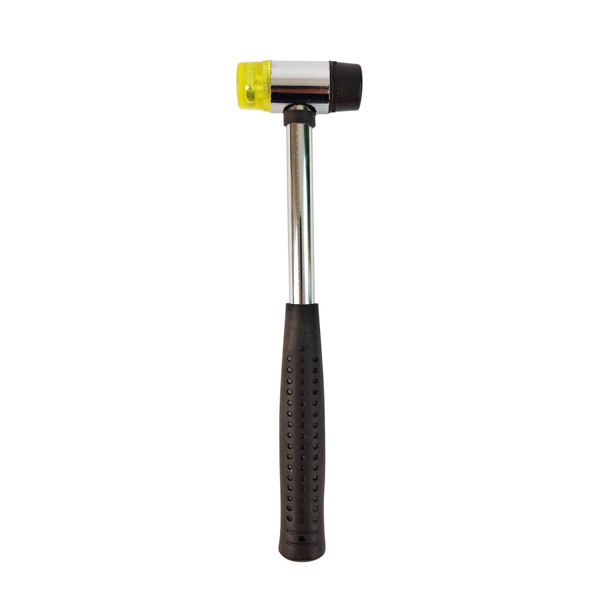 Double-Faced Rubber & Nylon Mallet - 30mm Replacable Heads, Fibre Handle By Tooltime
