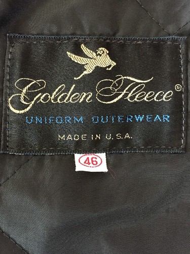VTG Golden Fleece Uniform Jacket Coat Shiny Green Corduroy Collar USA Made Sz 46 - Picture 2 of 7