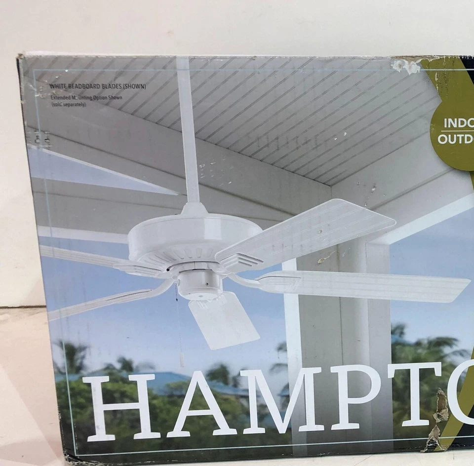 Hampton Bay Barrow Island 52 in. Indoor/Outdoor White Ceiling Fan - Image 2 of 4