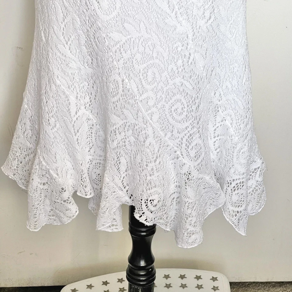 Villager женская юбка маленький крючком белый Lagenlook высоты низкий пляж выпускной  - Изображение 4 из 4