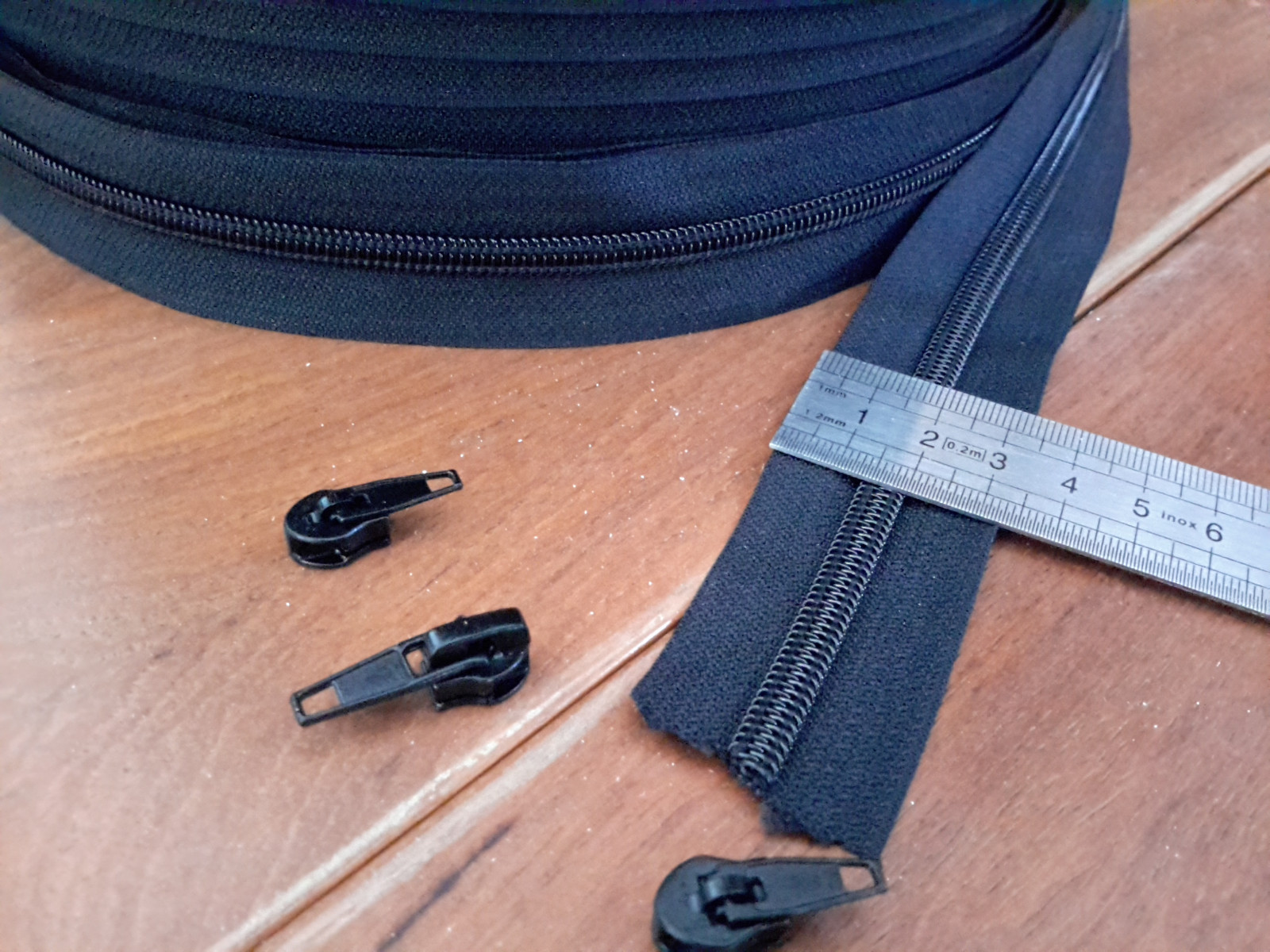 2 Cerniere Lampo Nere Divisibili - Lunghezza 55 Cm, Misura #5, Per Abbigliamento E Arredamento - Foto 5