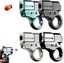 Mini Fingertip Spinner Launcher Shell Gun One-Touch Pop-Up Stress Relief Toy Gun