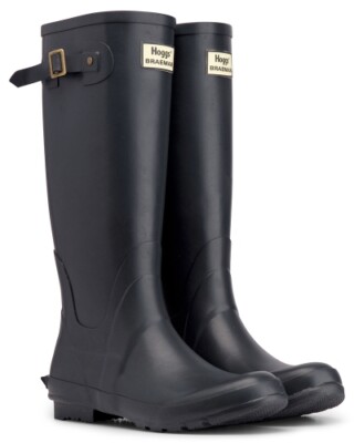 Hoggs Of Fife Braemar Wellington Boots In Navy - Natural Rubber, Handmade, Cotton Lined - View #7
