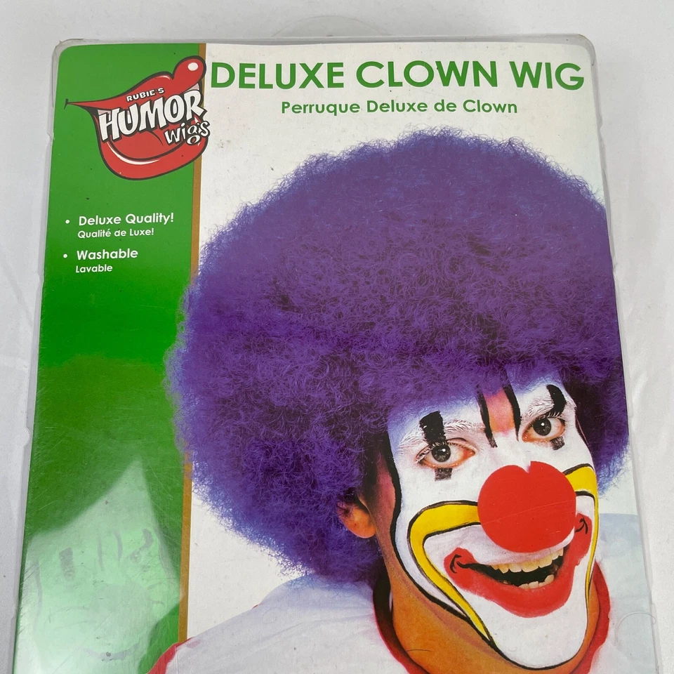 鲁比幽默豪华小丑假发蓝色服装剧院新品 — 第 2/4 张图片