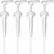4 Pack-White Gallon Pump Dispenser, For Soap, Sanitizer, Mayo, Bottles/Container