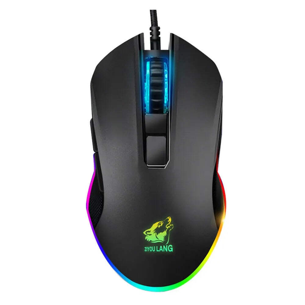 Wired RGB Gaming Mouse with 3 Adjustable DPI for Precision Control-image
