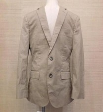 JCrew 358 Mens Ludlow Suit Jacket in Italian Cotton Pique 40L Warm Desert a0491
