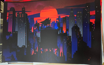 Batman vs Catwoman Foil Poster Raid 71 Chris Thornley The Animated Series Print