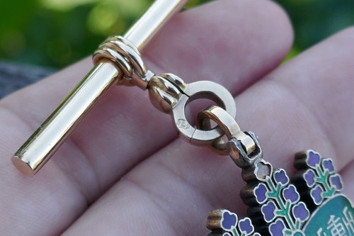Vintage WWII Japanese Order of The Rising Sun Enameled Medal w/ Heavy 14k Clasp - Picture 5 of 20