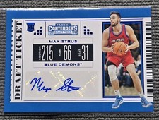 Max Strus 2019-20 Panini Contenders DRAFT Ticket Signature Rookie RC